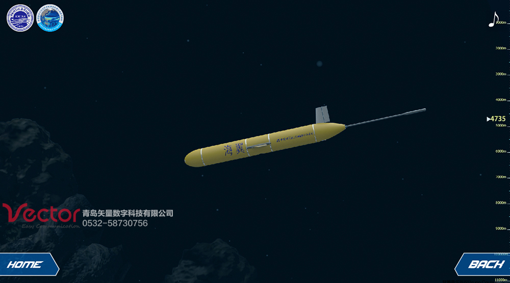 水下滑翔機觀測系統動畫（海翼）