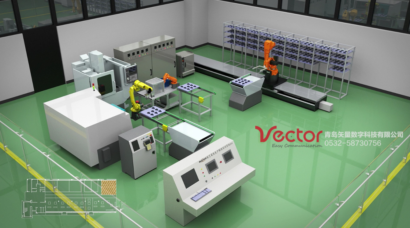 流水線動畫，智能生產動畫，工業三維動畫，柔性制造動畫